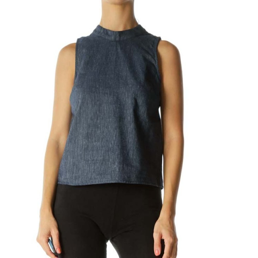 BCBGeneration Blue Tank Top - Picture 1 of 3